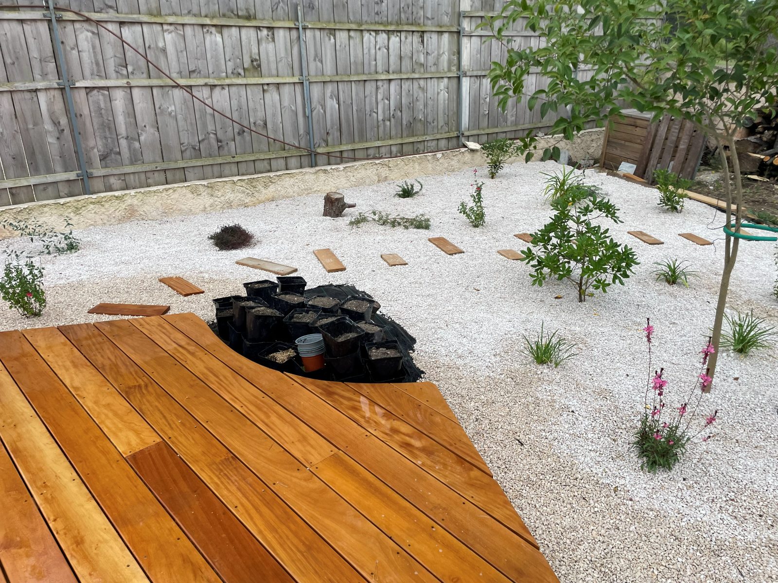 Terrasse bois et abords paysagers